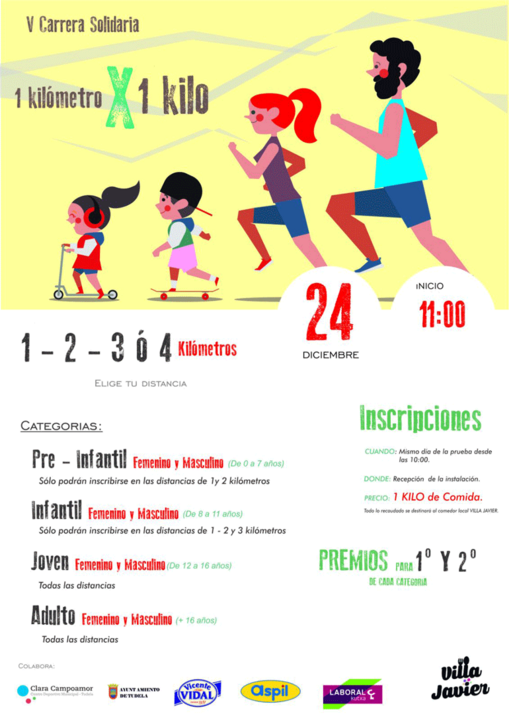 V Carrera solidaria en Tudela 1 kil&oacute;metro X 1 kilo
