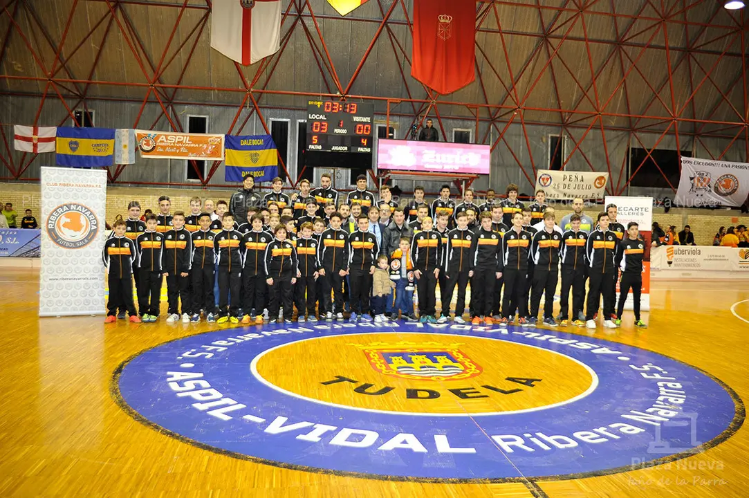 Jugadores de la Base del Ribera Navarra FS