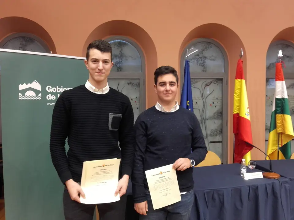 Javier Gallardo y Gonzalo Soldevilla, del IES Marco Fabio Quintiliano de Calahorra