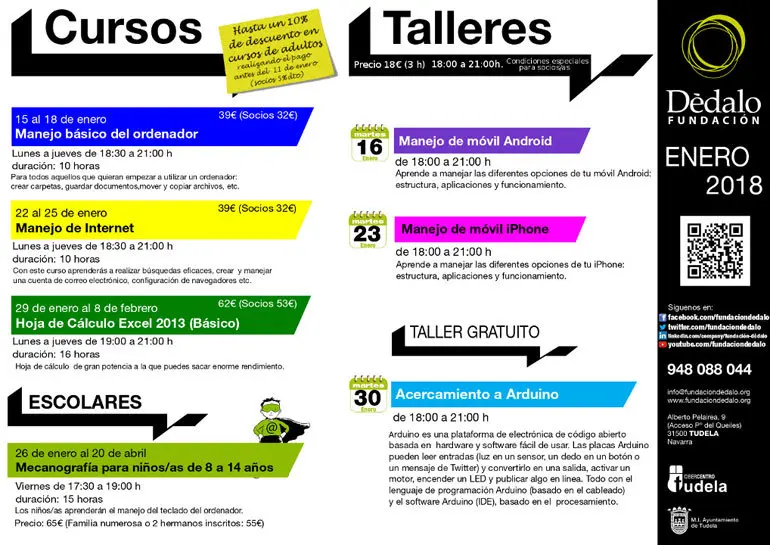 Actividades enero Fundaci&oacute;n D&eacute;dalo de Tudela