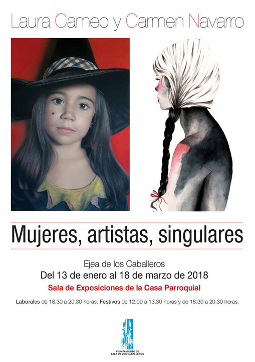 Exposición en Ejea 'Mujeres, artistas, singulares' de Laura Cameo y Carmen Navarro