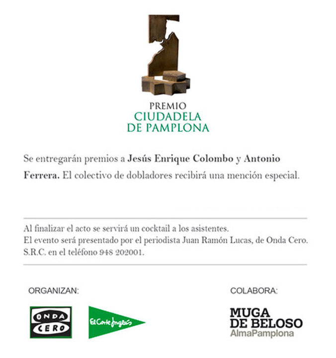 Premio Ciudadela de Pamplona correspondiente a la Feria del Toro 2017