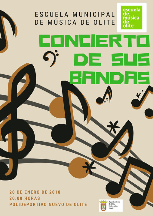 Concierto de sus bandas Escuela municipal de música de Olite