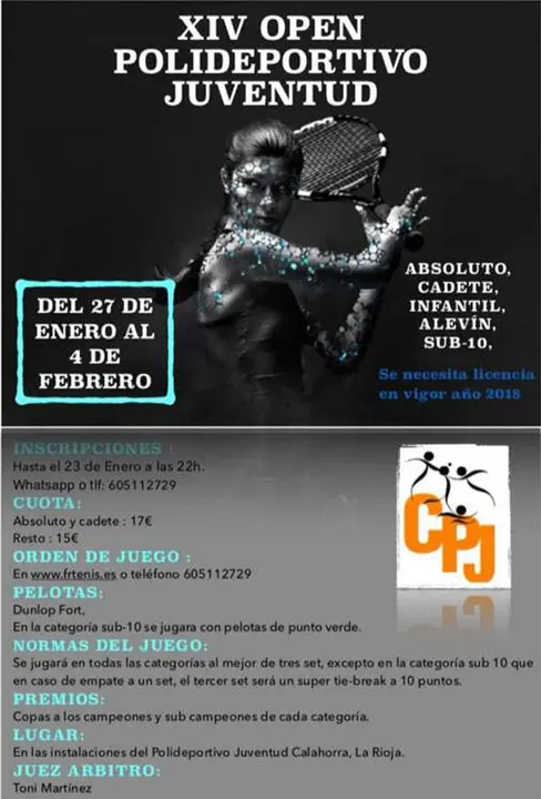 IV Open en Calahorra de tenis Polideportivo Juventud