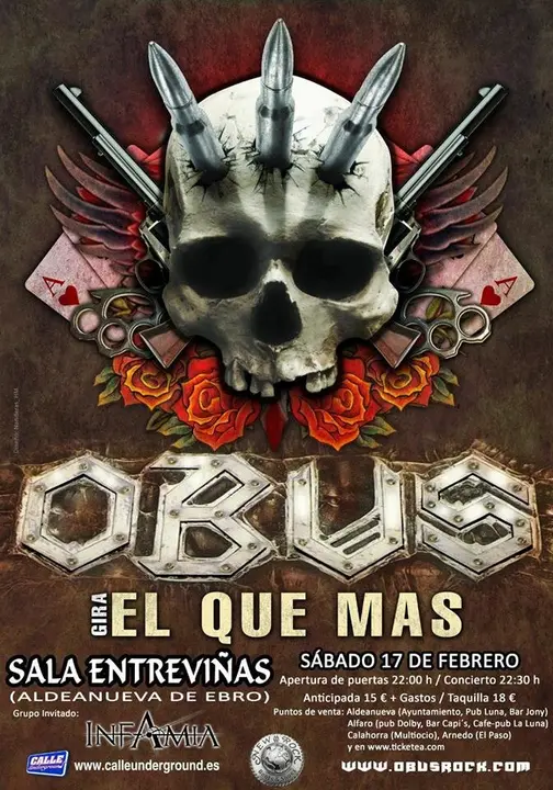 Concierto en Aldeanueva de Ebro de Ob&uacute;s + Infamia
