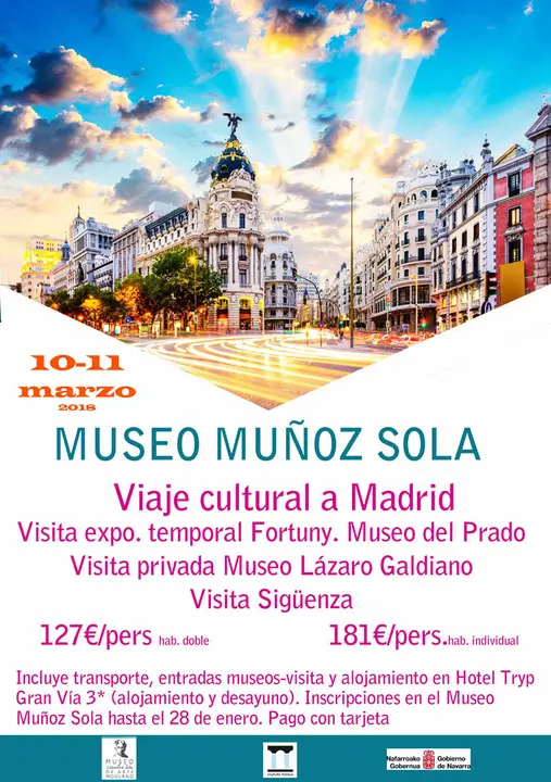 Viaje cultural del Museo Mu&ntilde;oz Sola de Tudela a Madrid