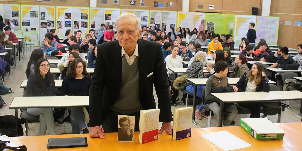 Luis Goytisolo en el IES Benjam&iacute;n de Tudela