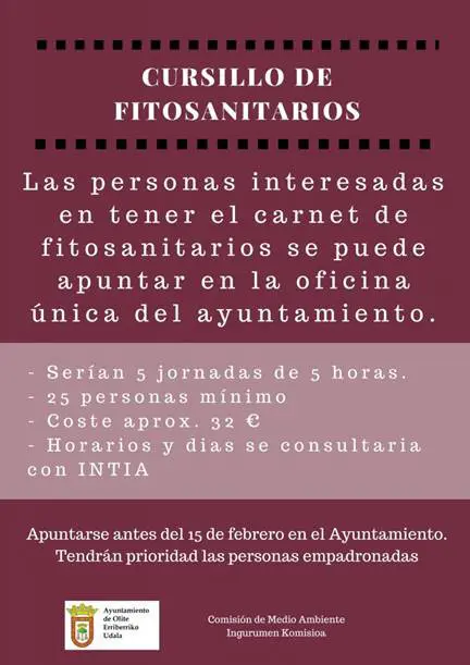 Cursillo en Olite de fitosanitarios