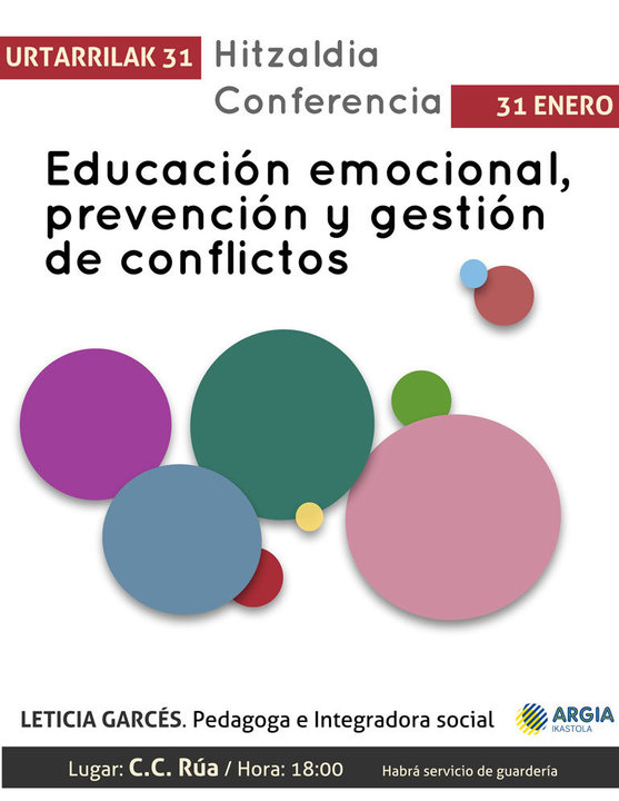 Conferencia en Tudela 'Educación emocional, prevención y gestión de conflictos'