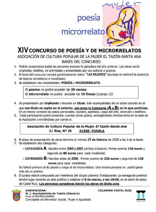 XIV Concurso en Tudela de poes&iacute;a y microrrelato