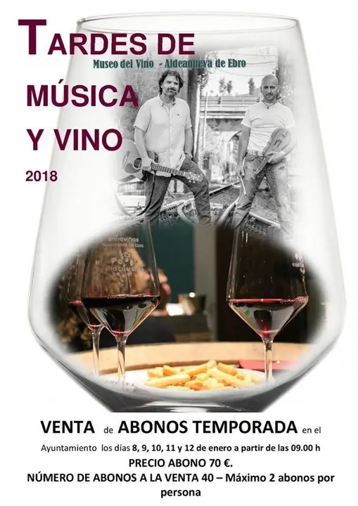 Tardes de m&uacute;sica y vino 2018 en Aldeanueva de Ebro
