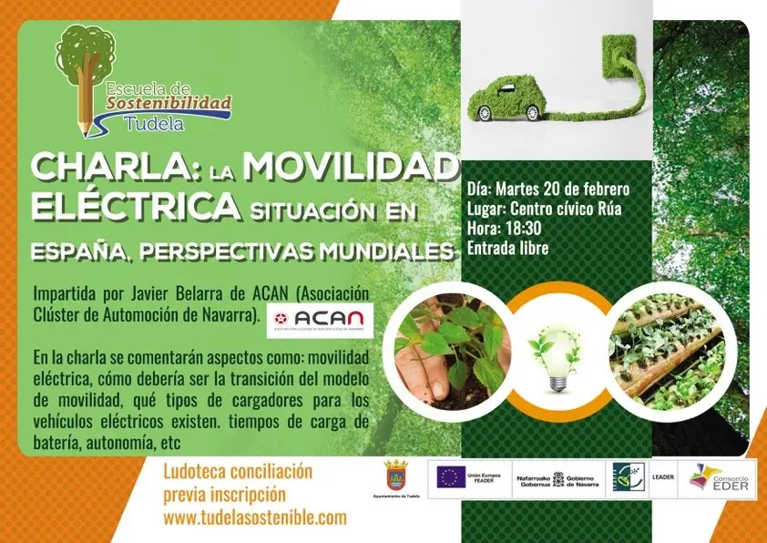 Charla en Tudela 'La movilidad el&eacute;ctrica, Situaci&oacute;n en Espa&ntilde;a y perspectivas mundiales'