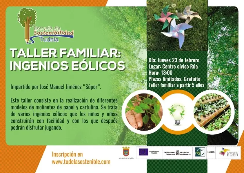Taller familiar en Tudela de ingenios e&oacute;licos