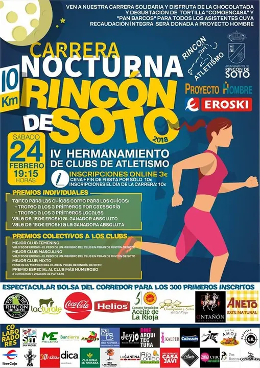 Carrera nocturna en Rinc&oacute;n de Soto