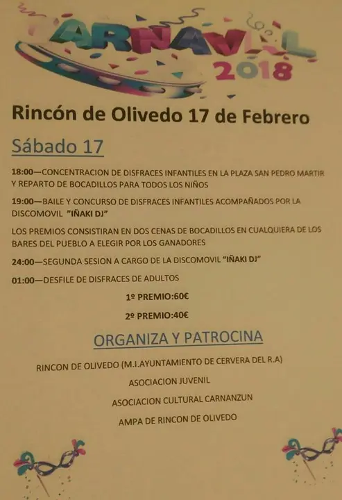 Carnaval en Rinc&oacute;n de Olivedo
