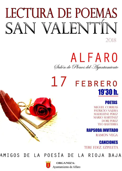 Recital po&eacute;tico en Alfaro por San Valent&iacute;n