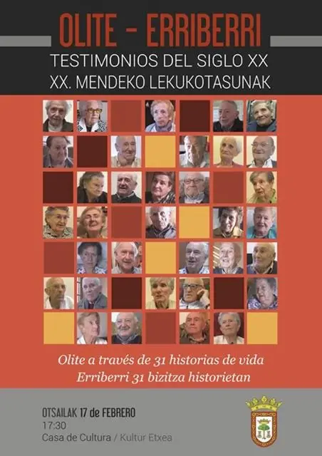Presentaci&oacute;n de la recopilaci&oacute;n del Patrimonio Inmaterial de Olite-Erriberri Testimonios del siglo XX