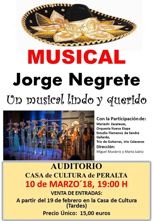 Musical Jorge Negrete en Peralta