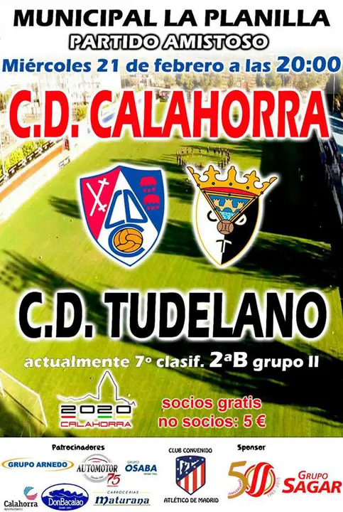 Partido amistoso de f&uacute;tbol C.D. Calahorra vs C.D. Tudelano