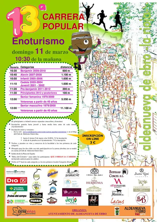 13&ordf; Carrera popular en Aldeanueva de Ebro 'Esoterismo'