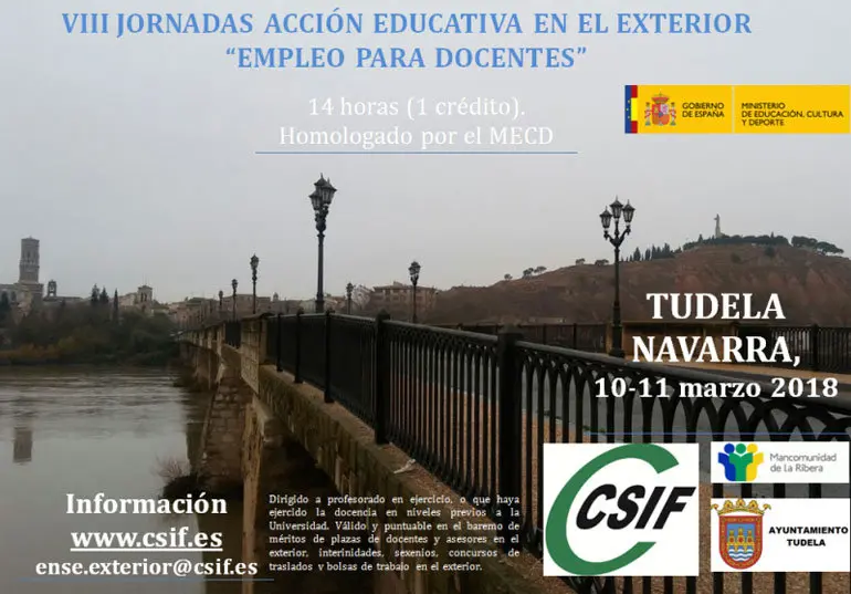VIII Jornadas nacionales en Tudela de Educaci&oacute;n Exterior