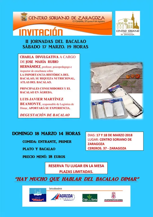 II Jornadas del bacalao en el Centro Soriano de Zaragoza