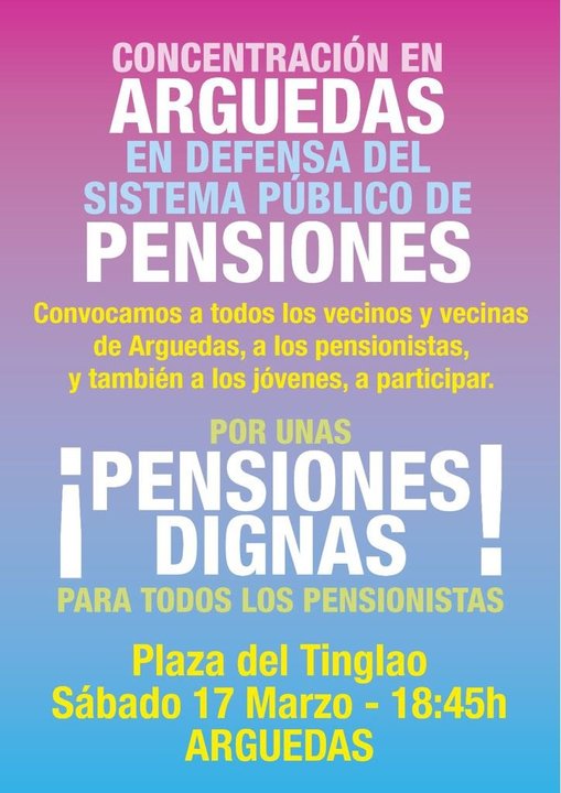 Manifestación en Arguedas 'Por unas pensiones dignas'