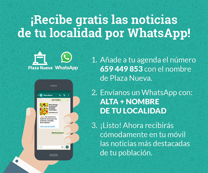 Recibe las noticias de tu localidad por WhatsApp