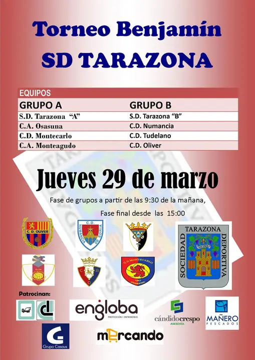 Torneo de f&uacute;tbol Benjam&iacute;n de Semana Santa SD Tarazona