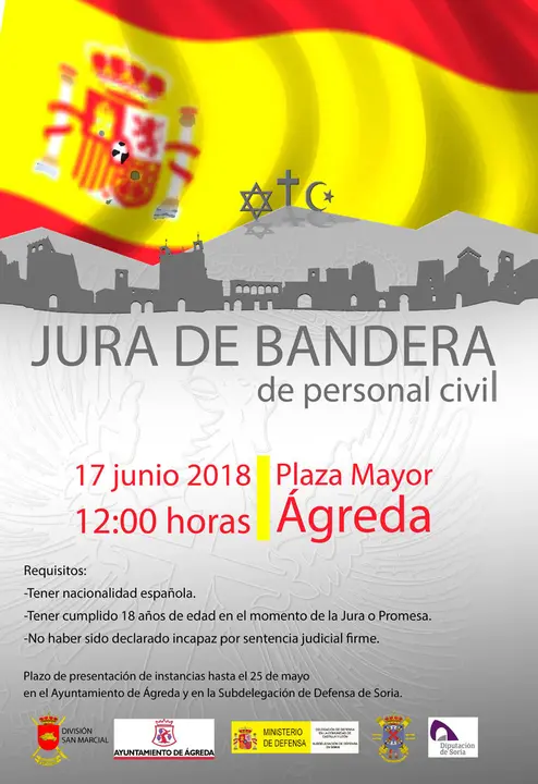 Jura de Bandera para personal civil en &Aacute;greda
