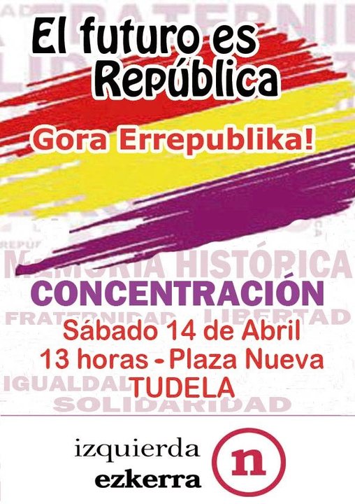 Concentración en Tudela 'El futuro es República'
