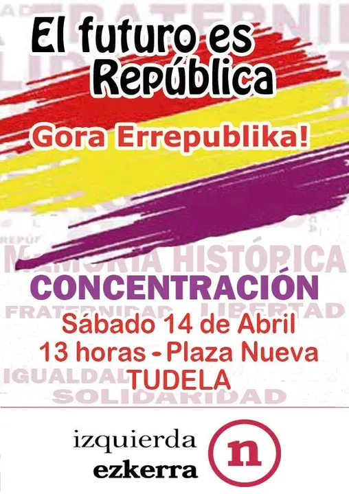 Concentraci&oacute;n en Tudela 'El futuro es Rep&uacute;blica'
