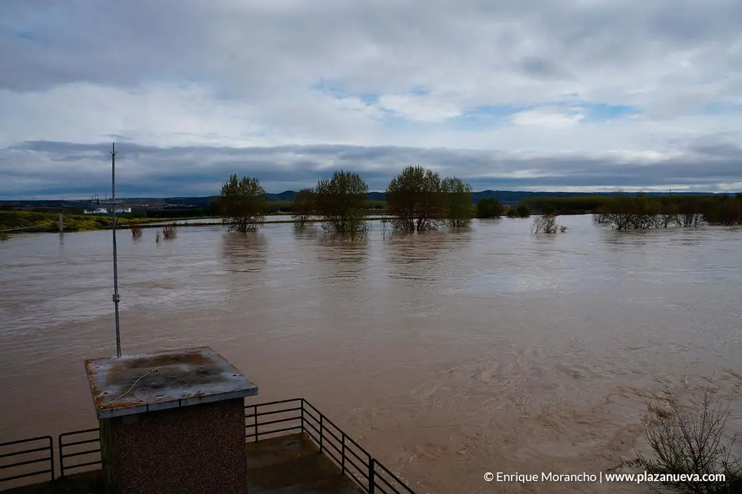 Crecida del Ebro a su paso por Castej&oacute;n