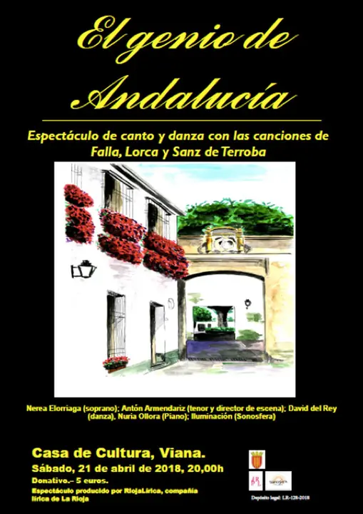 Espect&aacute;culo de canto y danza en Viana 'El genio de Andaluc&iacute;a'