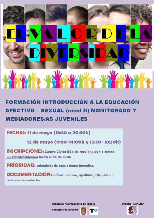 Curso en Tudela 'Introducción a la educación afectivo-sexual (nivel II) para monitor:s:as y mediadores:as juveniles'