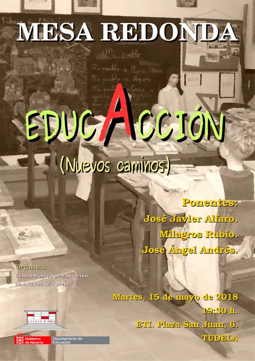 Mesa redonda en Tudela 'EducAcci&oacute;n (Nuevos caminos)'