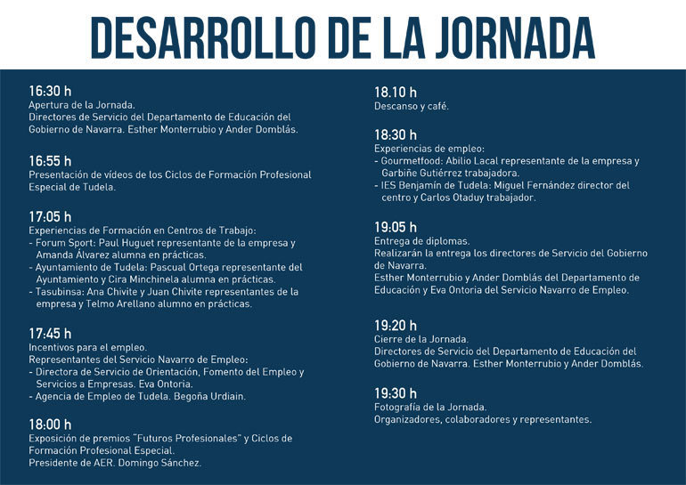 Jornada en Tudela sobre La Inserción Laboral y los Ciclos de Formación Profesional Especial (CFPE)