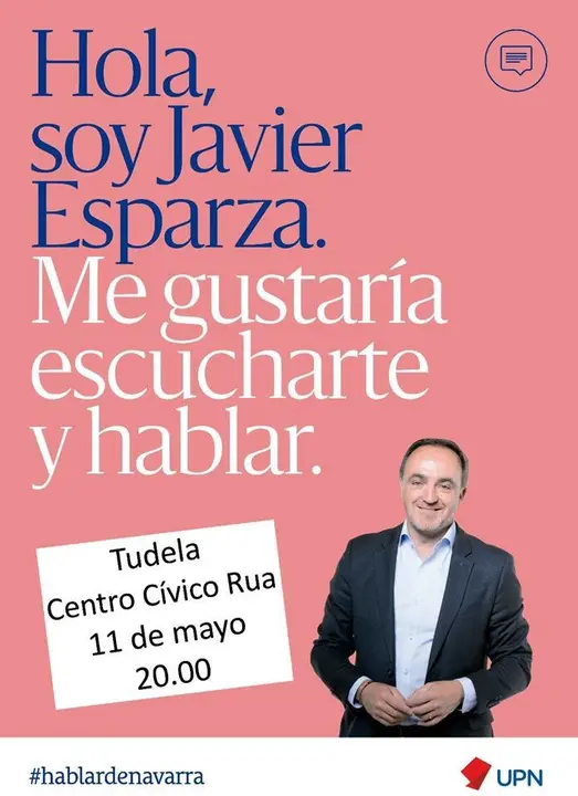 Encuentro '#hablardenavarra' en Tudela con Javier Esparza