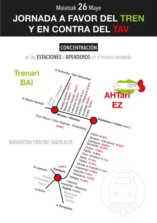 Jornada a favor del tren y en contra del TAV