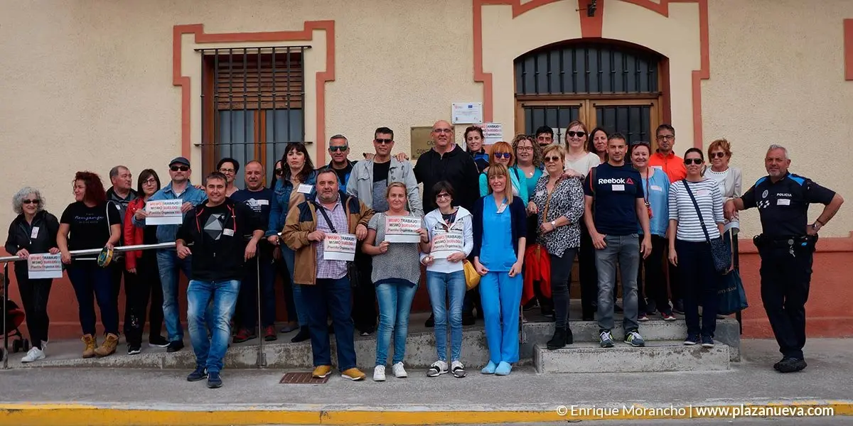 Trabajadores concentrados