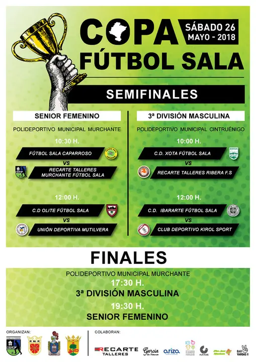 Finales de Copa f&uacute;tbol sala en Murchante y Cintru&eacute;nigo