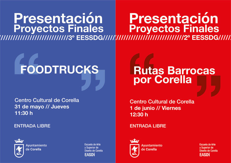 Presentaciones de Proyectos Finales de 3º y 2º de alumnos y alumnas de la Escuela de Arte y Superior de Diseño de Corella