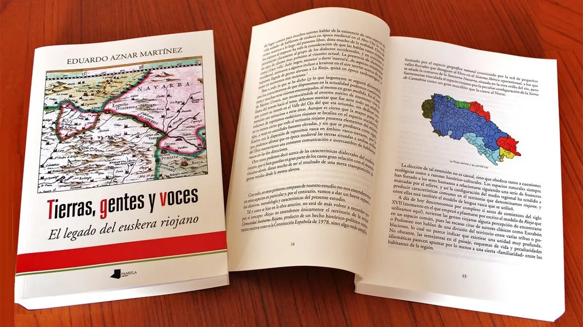 El libro 'Tierras, gentes y voces. El legado del euskera riojano' de Eduardo Aznar Mart&iacute;nez ha sido editado por la editorial Pamiela