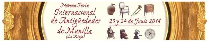Cartel de la nueva feria Internacional de Antigüedades de Munilla