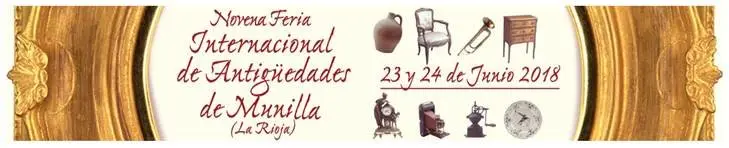 Cartel de la nueva feria Internacional de Antig&uuml;edades de Munilla