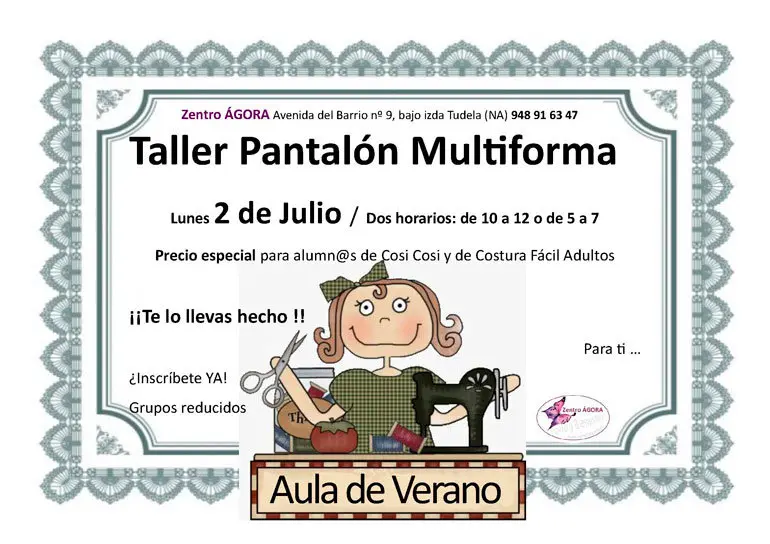 Taller en Tudela 'Pantal&oacute;n multiforme'