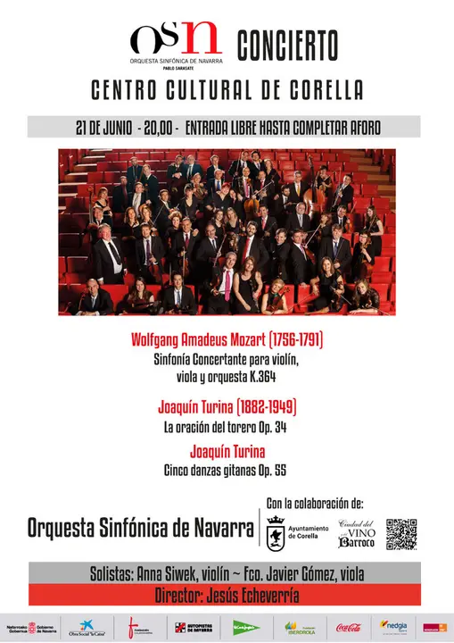 Concierto en Corella de la Orquesta Sinf&oacute;nica de Navarra