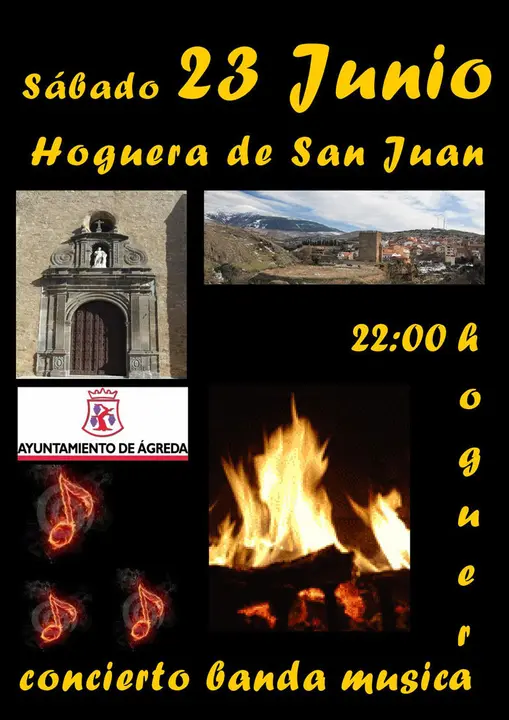 Hoguera de San Juan en &Aacute;greda