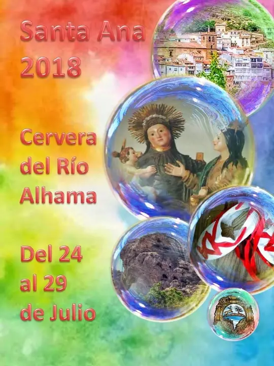 Portada del programa festivo de Santa Ana 2018 de Cervera del R&iacute;o Alhama