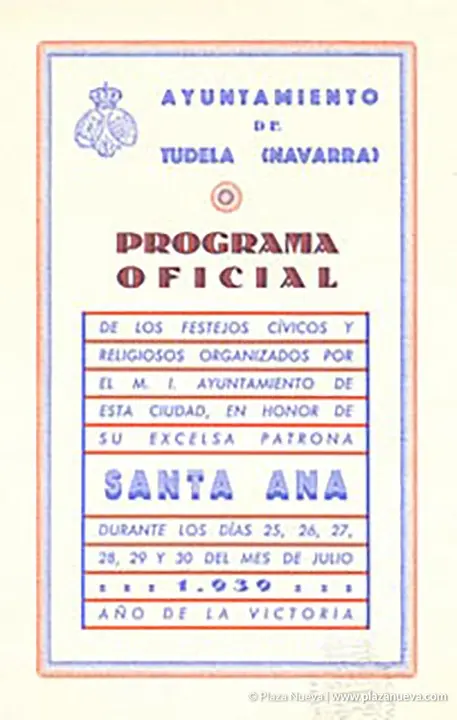 Cartel Fiestas de Tudela 1939